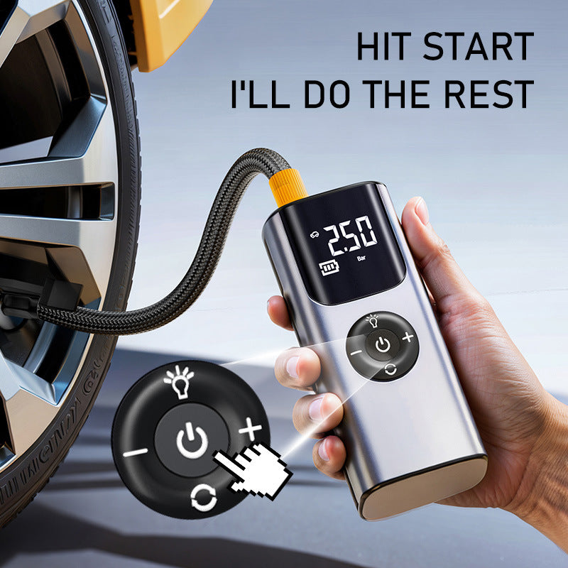 Cordless Tire Inflator — Portable Wireless Air Pump