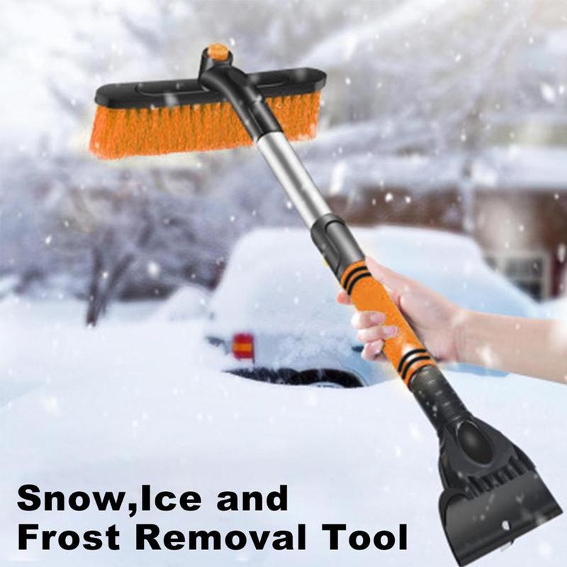 Extendable Snow Brush with Ice Scraper — Foam Grip