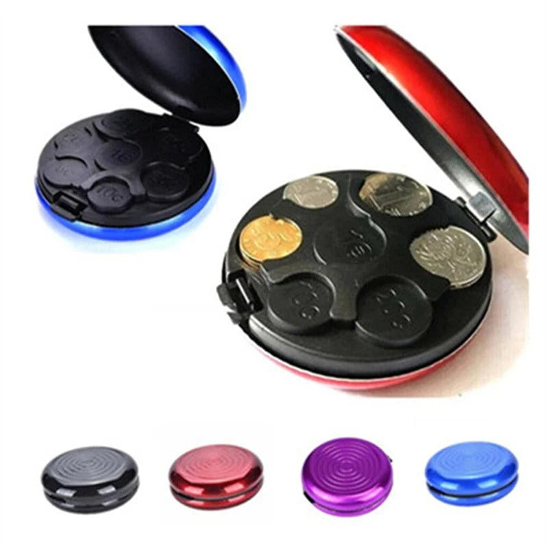 Car Coin Organizer — Compact Storage Box with Mirror