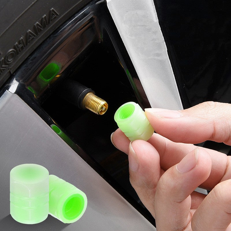 Glow-in-the-Dark Valve Caps — Luminous (4-Pack)