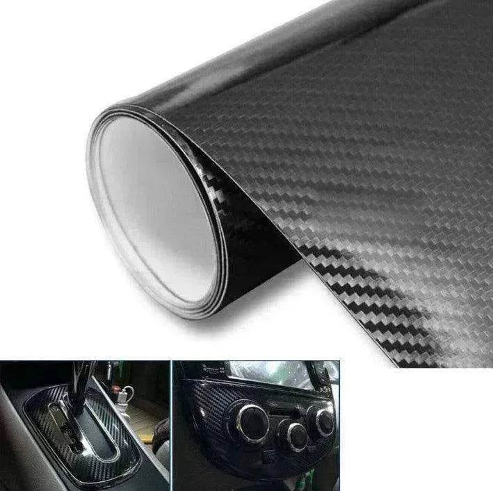 5D Carbon Fiber Vinyl Film — Gloss Black (152×20cm)