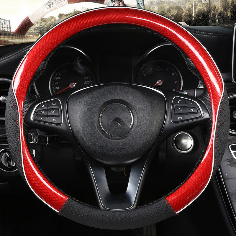 Steering Wheel Cover — Carbon Fiber Texture